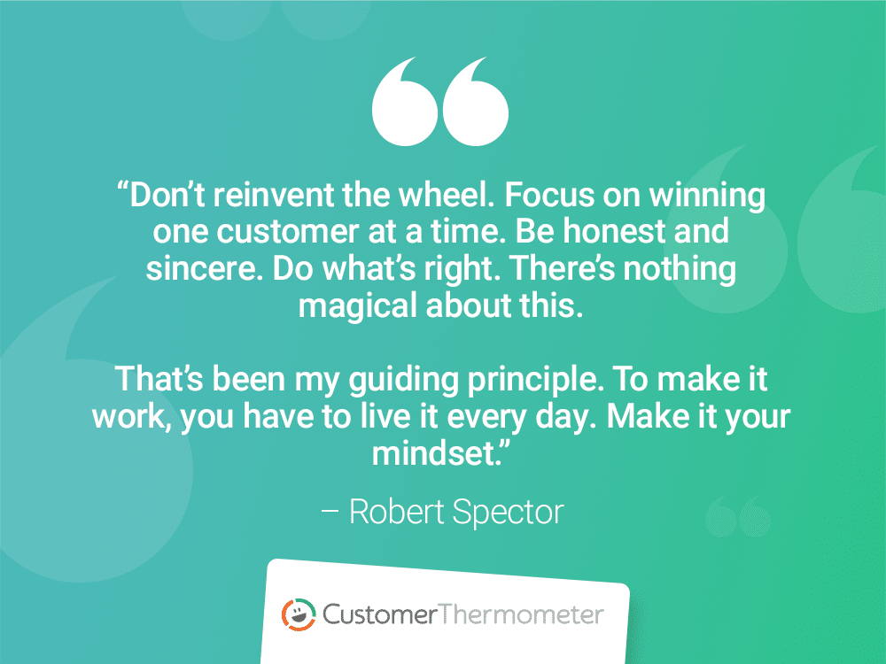 robert spector customer thermometer customer experience quotes