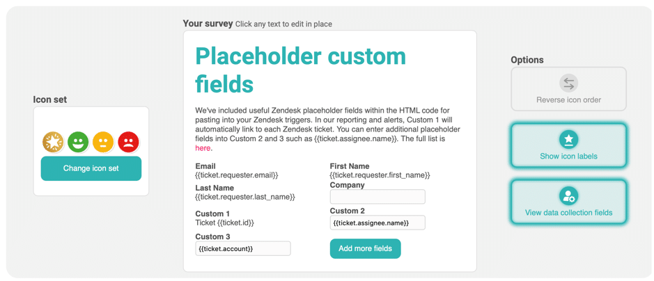 Customer Survey in 60 Seconds_5 Customer Thermometer Survey in 60 Seconds_Placeholder custom fields