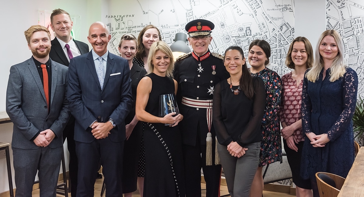 Customer Thermometer queen’s award reception team