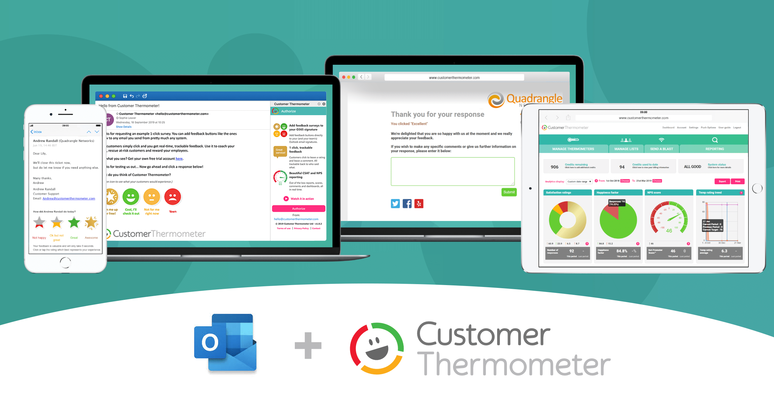 Customer Thermometer Outlook 365 Office Image Overview