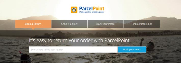 The ParcelPint website The ParcelPint website