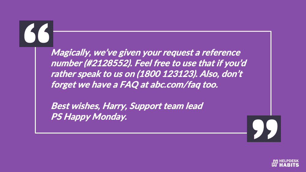 helpdesk habits automated response human update 2