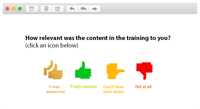 training survey question example template customer thermometer