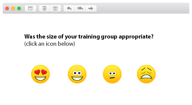 training survey question example template customer thermometer training group size