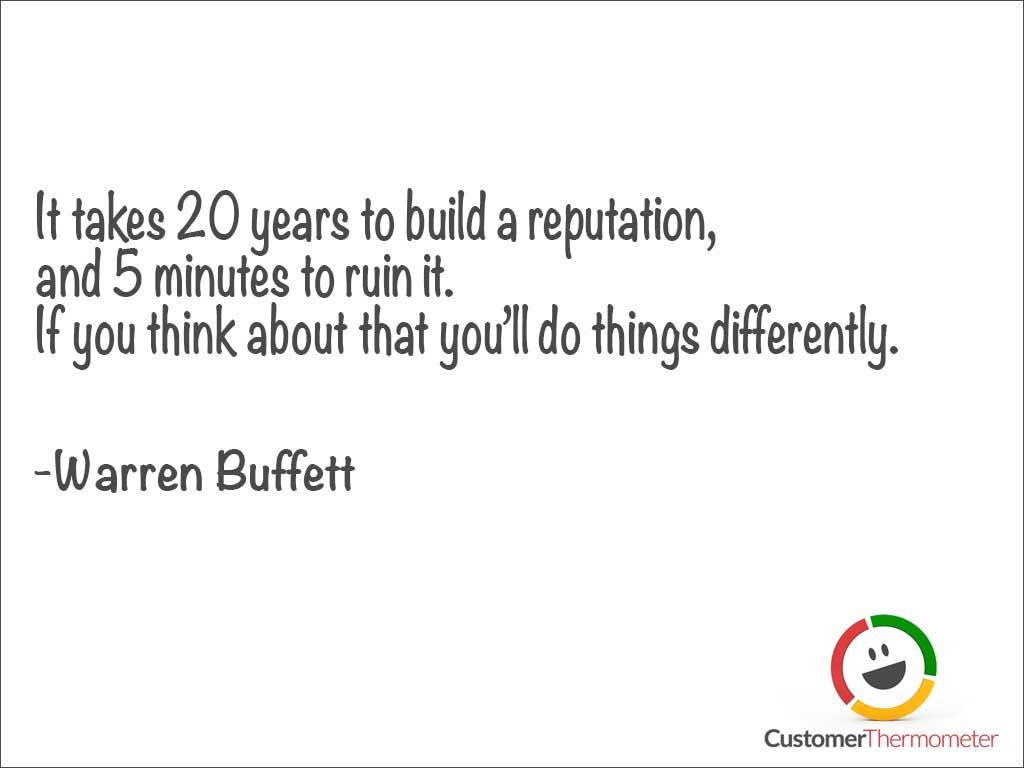 Warren Buffett customer service quote