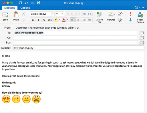 Outlook signature email survey
