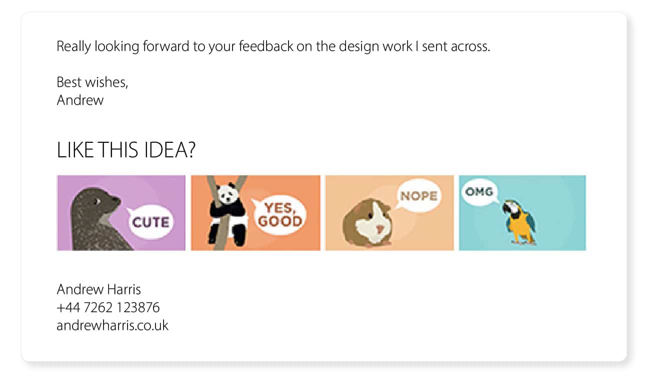 cool-email-signature-ideas-feedback2 cool email signature ideas feedback reaction