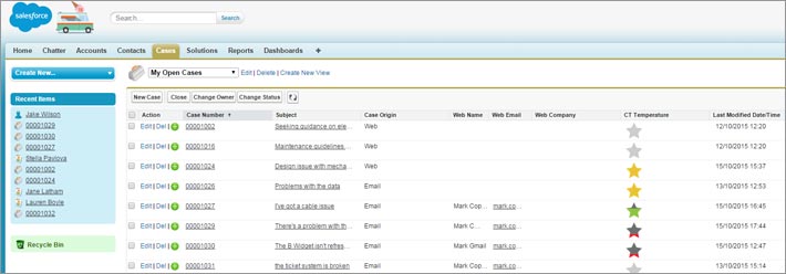 generate Salesforce Case satisfaction ratings