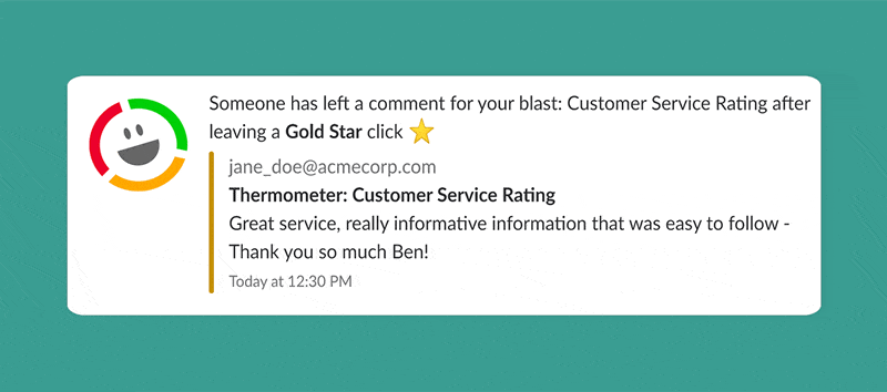 Slack customer survey feedback